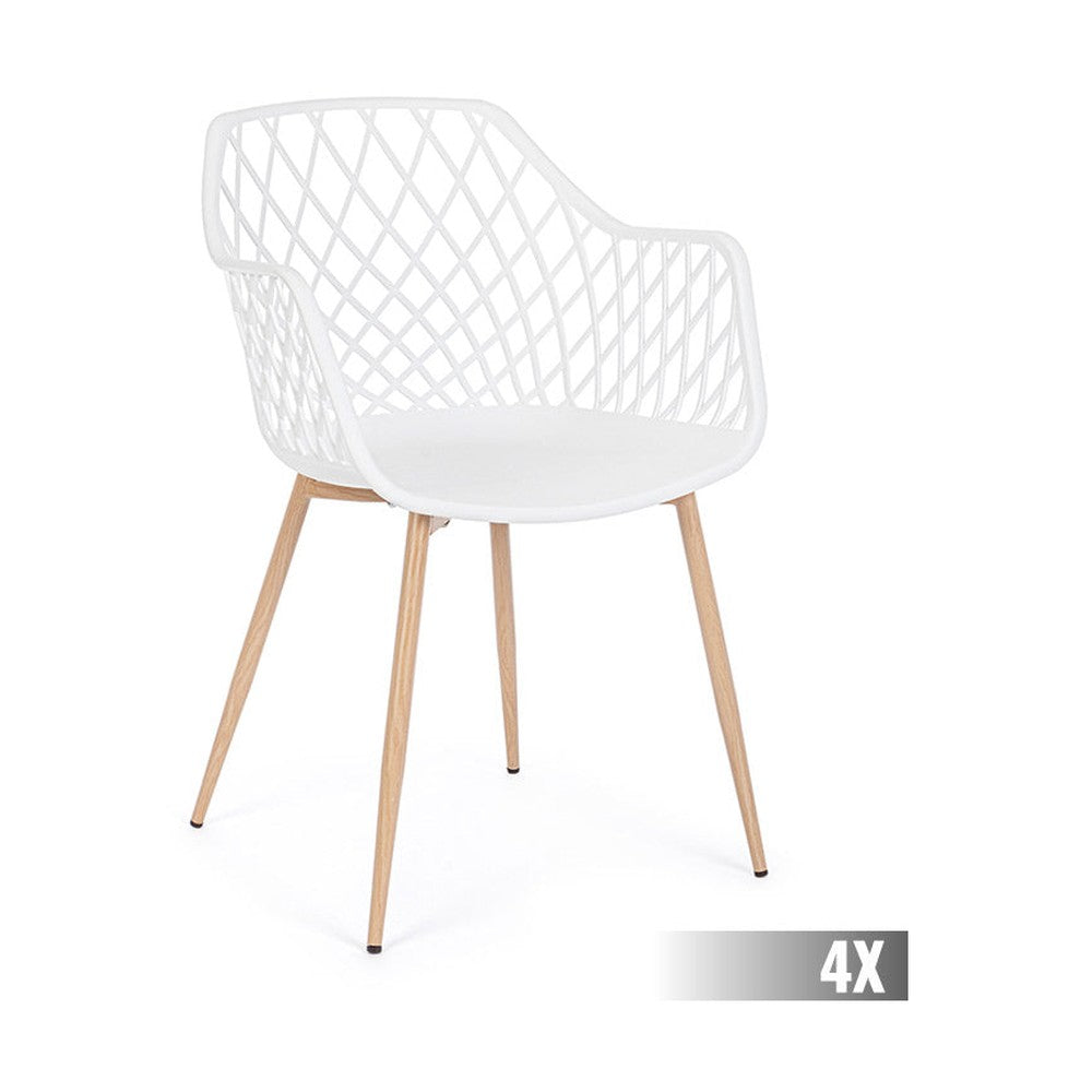 OPTIK 4 db fehér műanyag étkezőszék