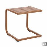 agyagbarna alumínium kerti lerakóasztal modern kialakítással