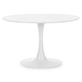 fehér kerek étkezőasztal 120 cm átmérővel modern stílusban