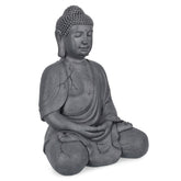 Fekete ülő Buddha szobor 71 cm – Pattaya kollekció, antikolt felület, teljes nézet