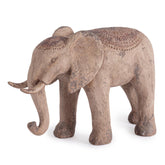 Bézs elefánt kültéri szobor – magnézia kompozit, Elephant kollekció, teljes nézet