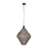 Kortárs stílusú, aranyszínű, láncgyűrűkből készült, design függeszték lámpa