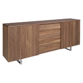 Angel Cerdá 210 cm diófa furnéros tálalókomód tolóajtókkal