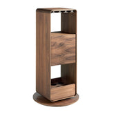 Angel Cerdá forgatható diófa furnéros dizájn bárszekrény 128 cm