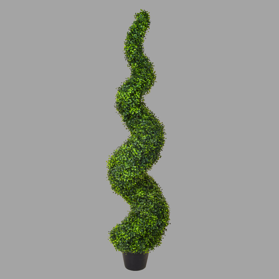 Élethű, UV-álló kialakítású, 150 cm magas, zöld színű buxus bokor műnövény