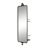 forgatható vintage falitükör rézhatású fém kerettel