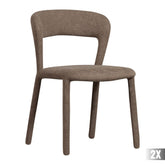 Kortárs stílusú, 76 cm magas, taupe színű buklé kárpitozású étkezőszék