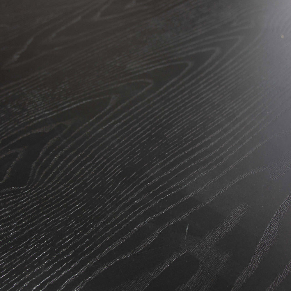 Kortárs stílusú, matt fekete színű fém étkezőasztal, fekete MDF asztallappal Kortárs stílusú, matt fekete színű fém étkezőasztal, fekete MDF asztallappal