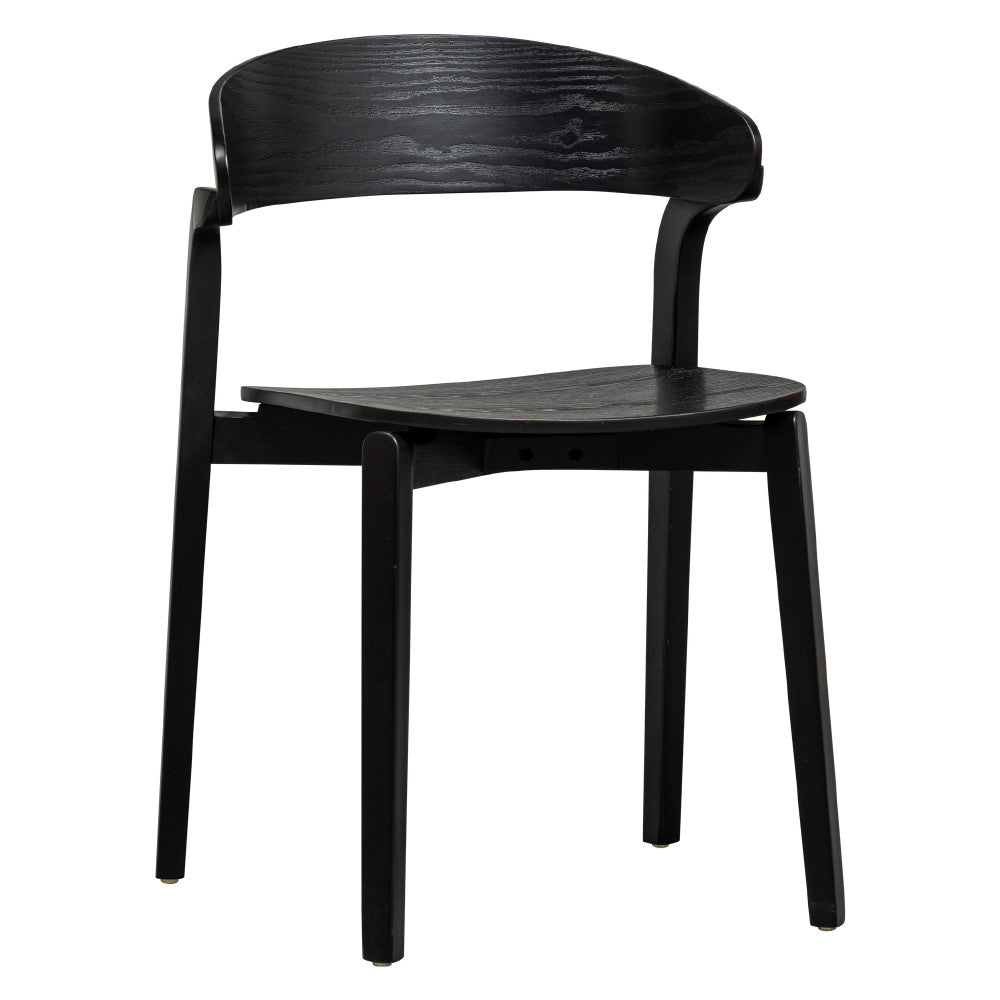 Kortárs stílusú, nyírfából készült, fekete színű, étkezőszék Kortárs stílusú, nyírfából készült, fekete színű, étkezőszék