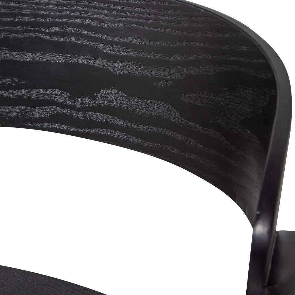 Kortárs stílusú, nyírfából készült, fekete színű, étkezőszék Kortárs stílusú, nyírfából készült, fekete színű, étkezőszék