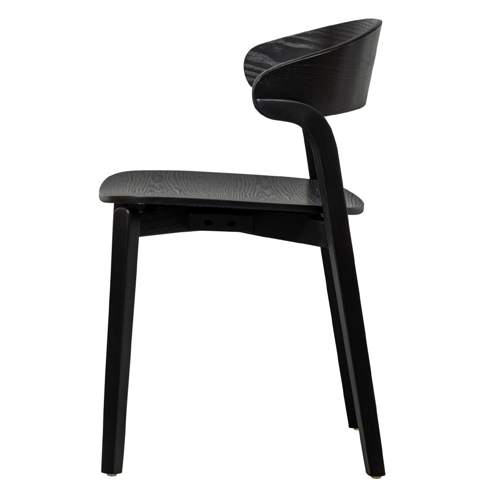 Kortárs stílusú, nyírfából készült, fekete színű, étkezőszék Kortárs stílusú, nyírfából készült, fekete színű, étkezőszék