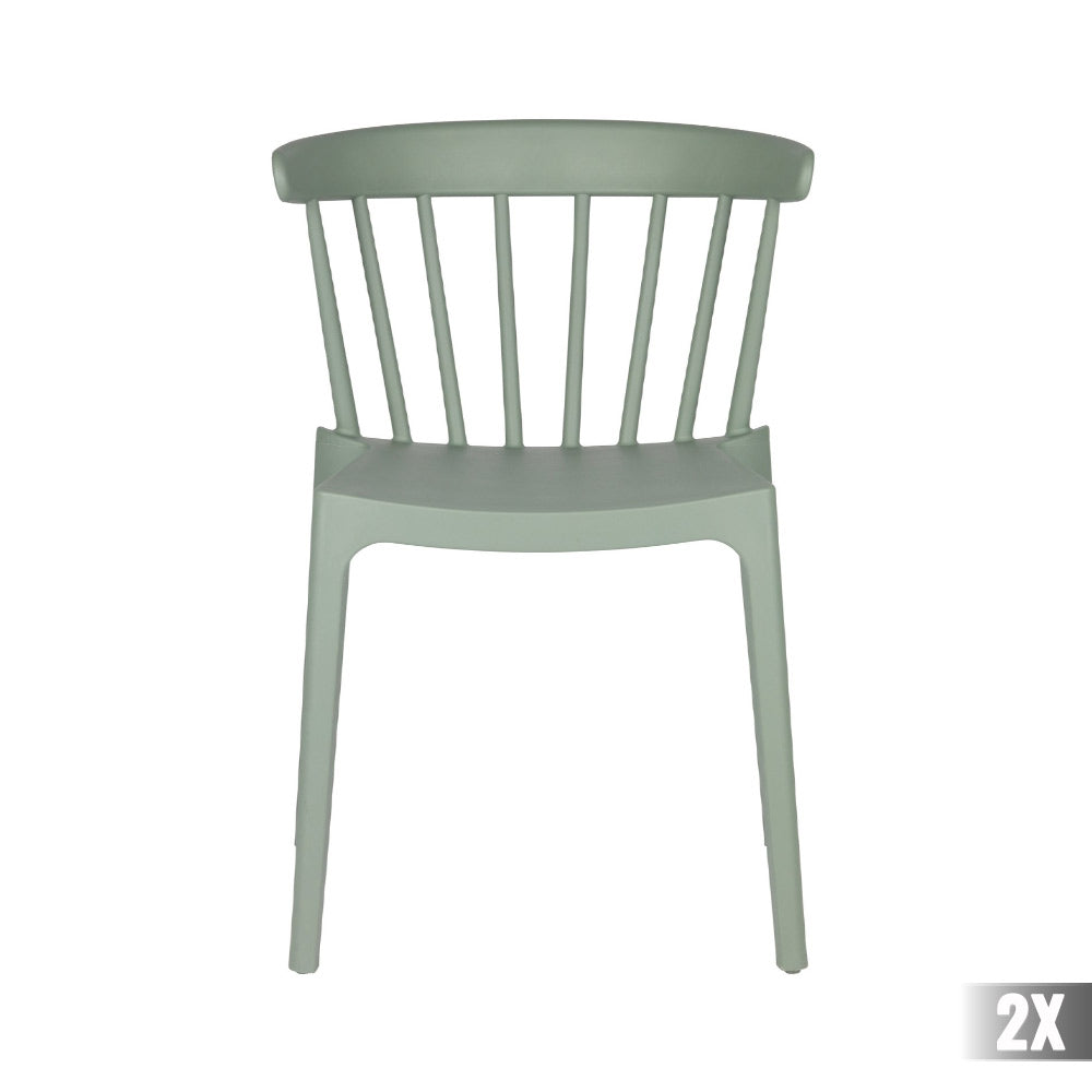 2 darab kortárs, modern stílusú, jádezöld színű, műanyag kerti szék 2 darab kortárs, modern stílusú, jádezöld színű, műanyag kerti szék
