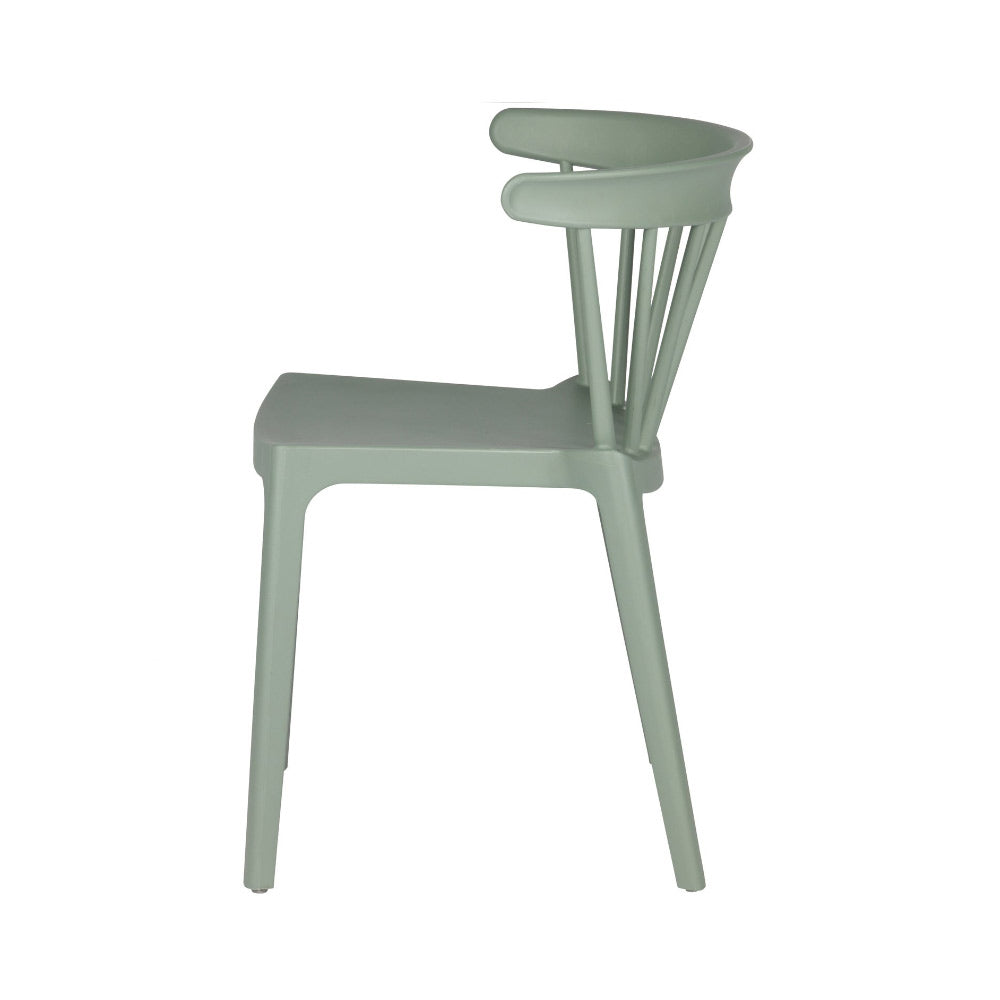 2 darab kortárs, modern stílusú, jádezöld színű, műanyag kerti szék 2 darab kortárs, modern stílusú, jádezöld színű, műanyag kerti szék