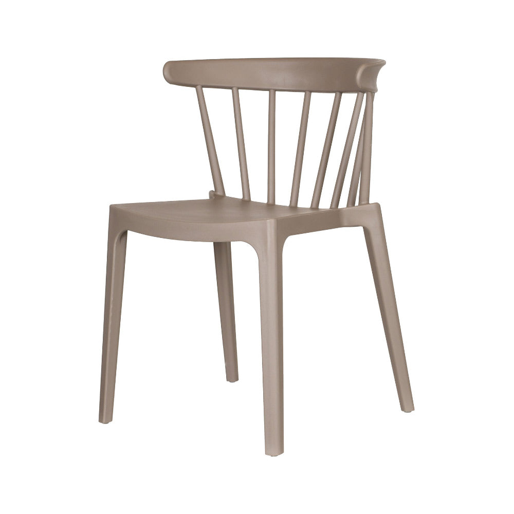 2 darab kortárs, modern stílusú, bézs színű, műanyag kerti szék 2 darab kortárs, modern stílusú, bézs színű, műanyag kerti szék