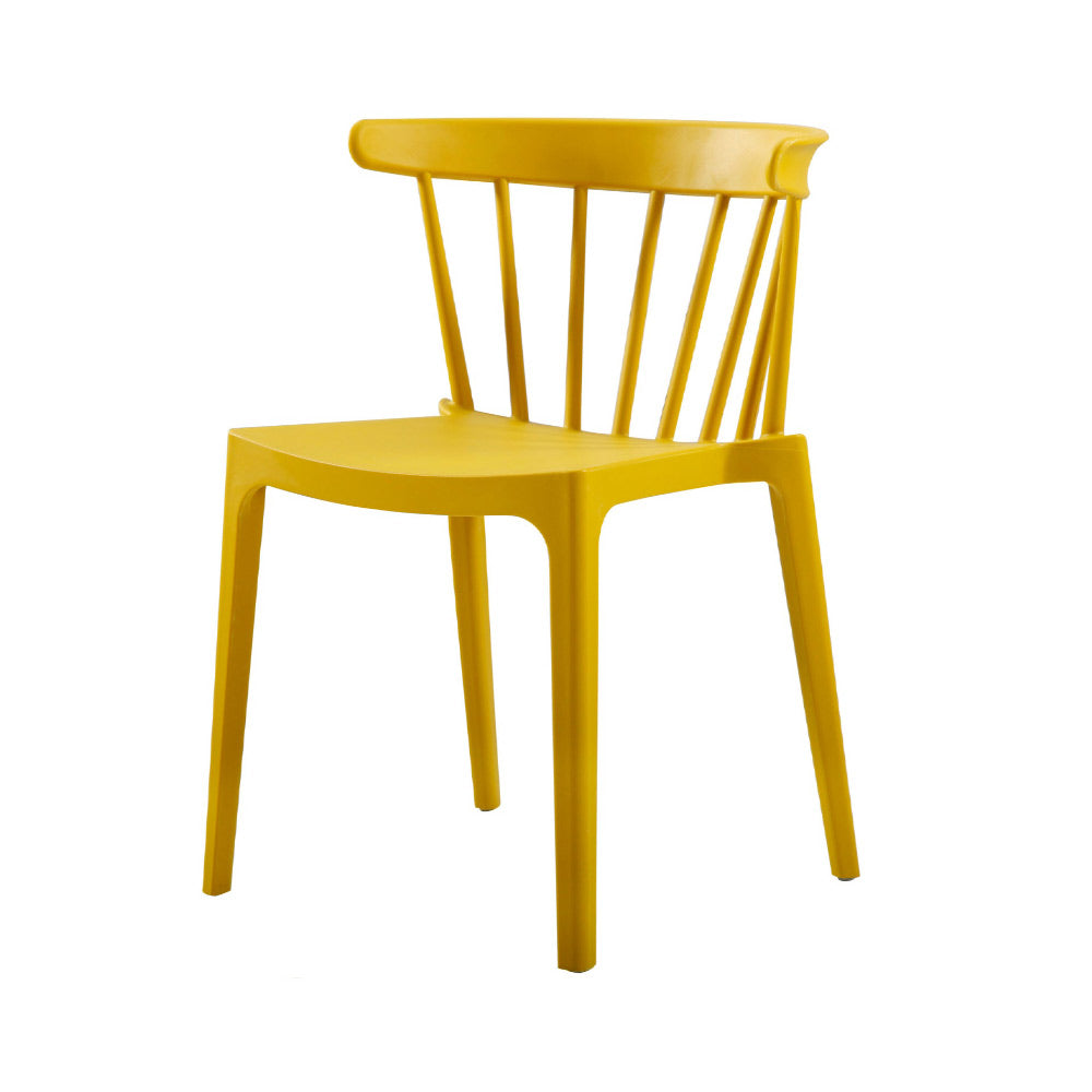 2 darab kortárs, modern stílusú, citromsárga színű, műanyag kerti szék 2 darab kortárs, modern stílusú, citromsárga színű, műanyag kerti szék