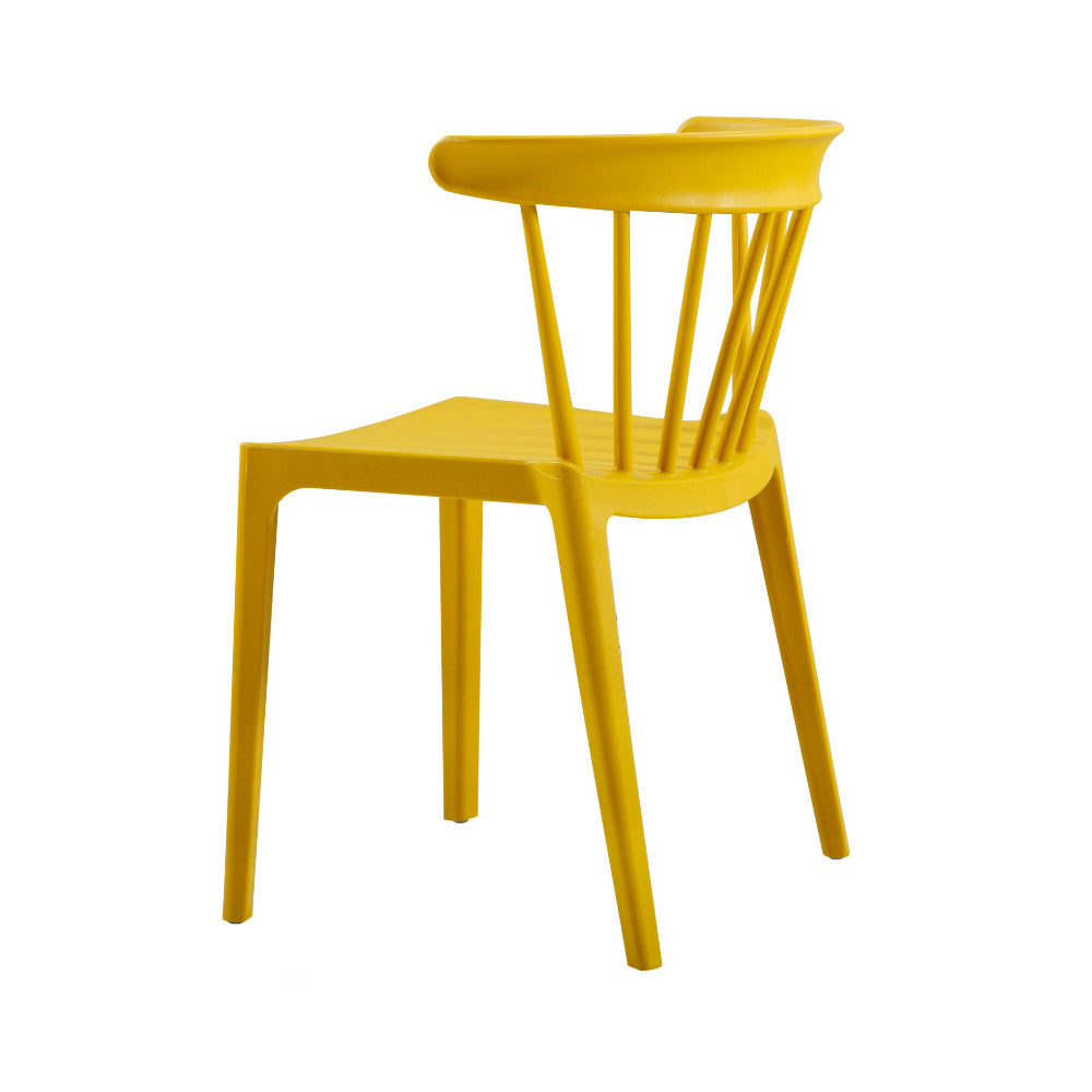 2 darab kortárs, modern stílusú, citromsárga színű, műanyag kerti szék 2 darab kortárs, modern stílusú, citromsárga színű, műanyag kerti szék