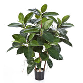 Élethű megjelenésű, merséges fikusz cserje, fekete színű, műanyag kaspóban