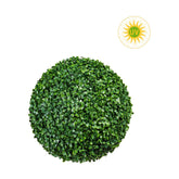 Élethű megjelenésű, nagyméretű, UV-álló, dekorációs bukszus gömb.