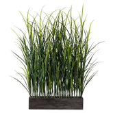 120 cm magas és 60 cm hosszú, élethű díszfű térelválasztó faládában.