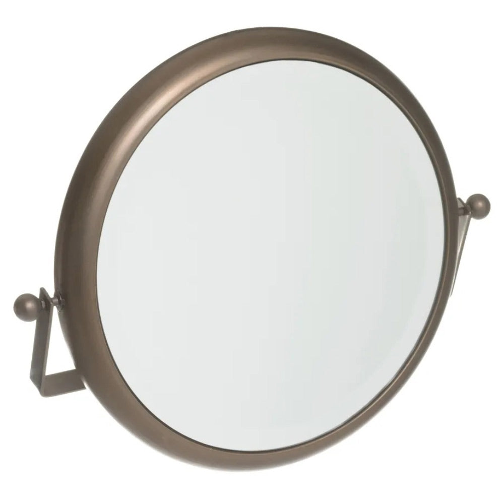 Loft stílusú, antikolt rézszínű, 48 cm széles és 40 cm magas, fém falitükör