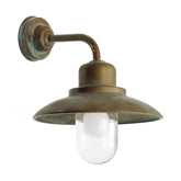 Loft stílusú, rézből készült falikar lámpa üvegbúrával