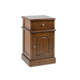 Vintage stílusú, mahagónifából készült, kézműves éjjeliszekrény