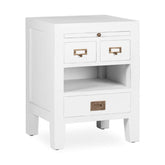 Tömör mindifából készült, modern-vidéki stílusú, kézműves éjjeliszekrény