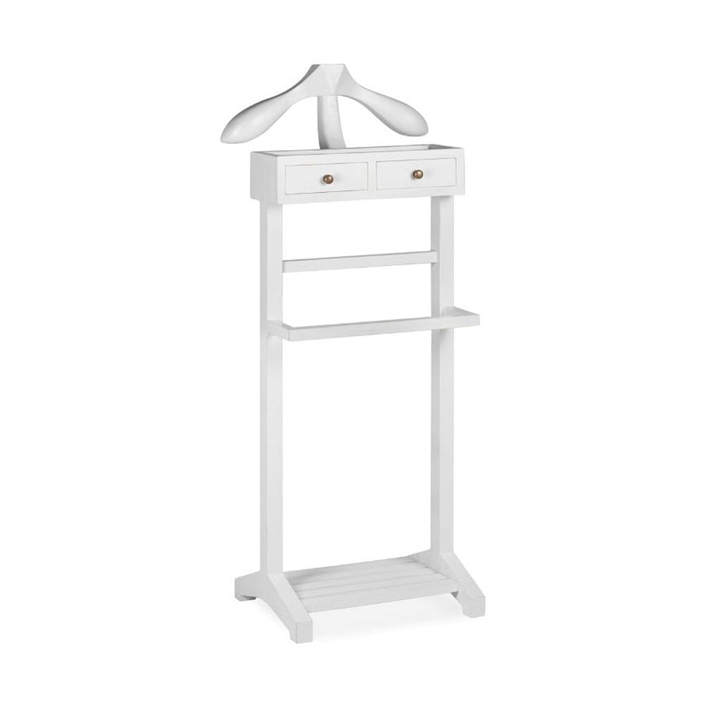 Modern-vidéki stílusú, mindifából készült, fehér színű kézműves szobainas