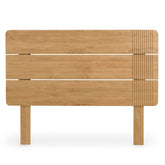 Modern, tömör teakfából készült, natúr színű ágyvég