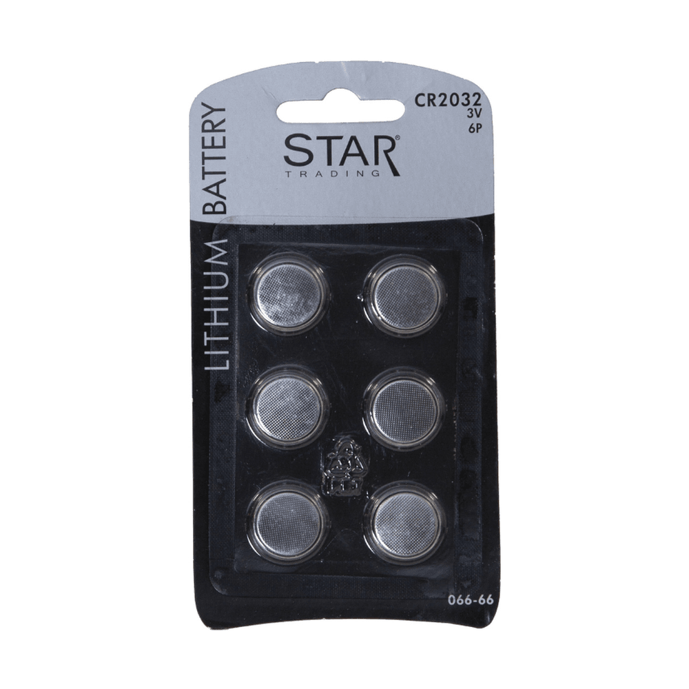 6 darabos CR2032 méretjelzésű tartós gombelem