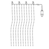 Beltéri, 200 db meleg fehér fényű, mini LED fénnyel szerelt, karácsonyi fényfüggöny.