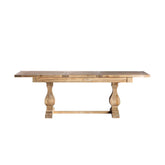 Koloniál stílusú, bővíthető, újrahasznosított szilfából készült étkezőasztal