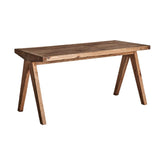 Kortárs stílusú, natúr színű, újrahasznosított fenyőfából készült íróasztal