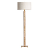 Art Deco stílusú, aranyszínű fémből és bézs színű márványból készült, állólámpa fehér színű lámpaernyővel