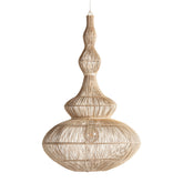 Kortárs-japandi sítlusú, natúr színű, rattanból készült, design függeszték lámpa