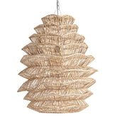 Kortárs-japandi sítlusú, natúr színű, rattanból készült, design függeszték lámpa