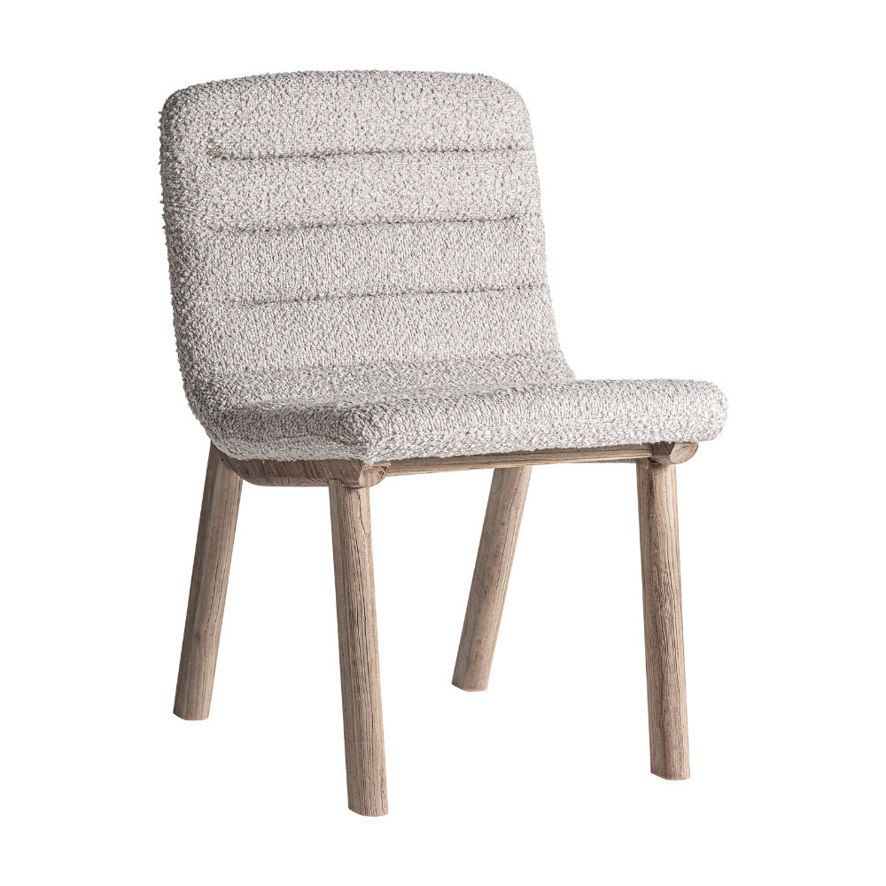 Jacquard szék háromnegyedes nézet – buklé kárpittal és natúr nyírfa lábakkal