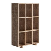 Jacquard könyvespolc háromnegyedes nézet – perforált oldallapokkal