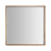 Jacquard falitükör elölnézet – natúr mangófa keret 90 × 90 cm