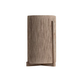 Natúr mangófa és raffia fonatú Jacquard dekor kaspó – frontális nézet