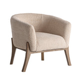 Liermo fotel perspektivikus nézet – ívelt háttámla és mangófa lábazat