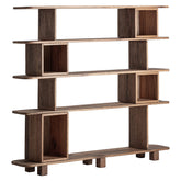 Natúr tölgyfa könyvespolc – perspektivikus nézet, Brusque kollekció