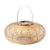 Natúr színű fűzfavesszőből készült, kézműves lámpás.