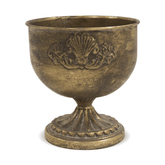 Óaranyszínű, fém díszkaspó.