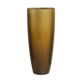 Matt Honey színű BAQ Gradient kaspó – 95 cm magas, karcsú, hengeres forma, kézzel festett kompozit felülettel.