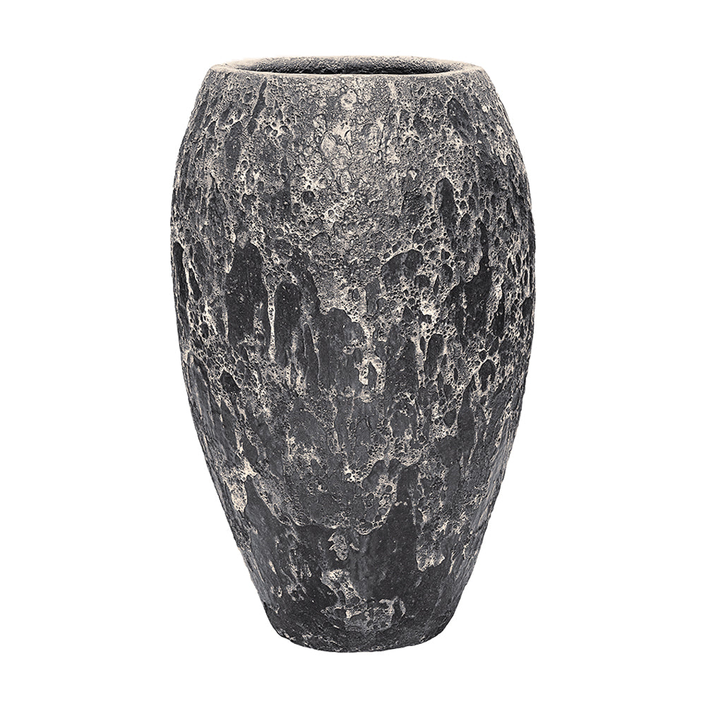 Impozáns, fagyálló kerámia kaspó fekete árnyalatban – BAQ Lava Emperor 95 cm