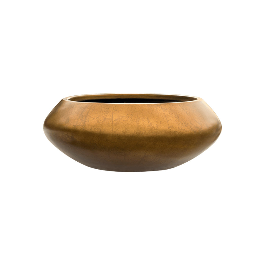 BAQ Metallic Bowl UFO kaspó matt arany színben, 40 cm-es méretben