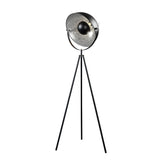 Ezüstszínű design állólámpa.