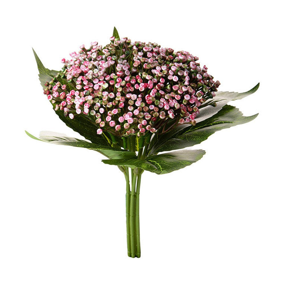 Pink színű, bimbós mű hortenzia csokor.