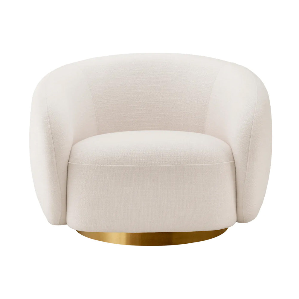 BRICE fehér forgó design fotel